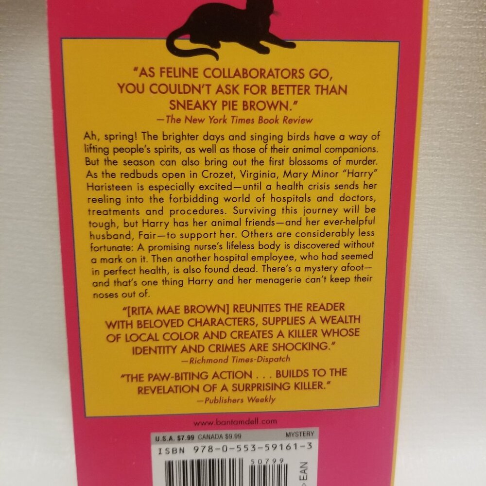 $5 if part of bundle, Rita Mae Brown's Hiss of Death paperback - Picture 2 of 4